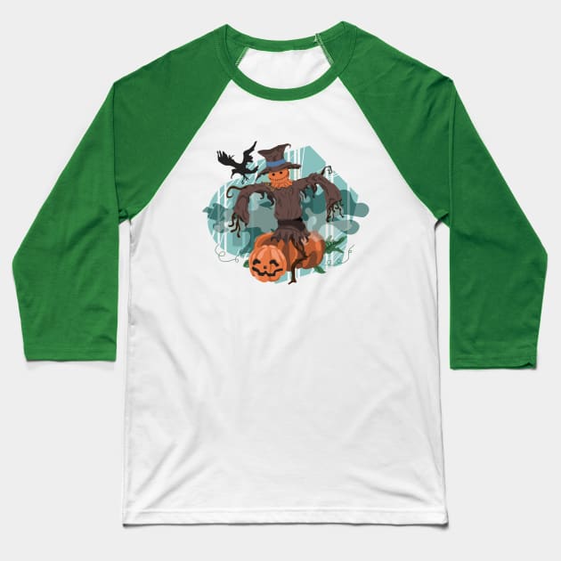 Scary Scarecrow Baseball T-Shirt by PatrioTEEism